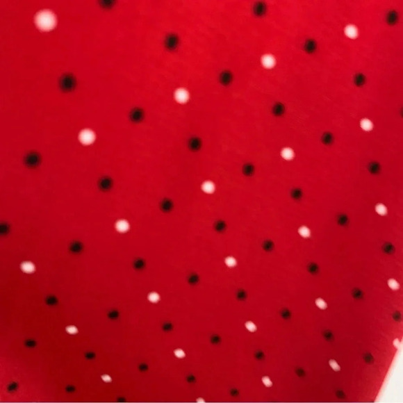 Catherines Blouse Woman 5XL Red Polka Dot Button Up  Roll Tab Work Travel Office - Picture 11 of 12